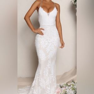 Sequin open back dress